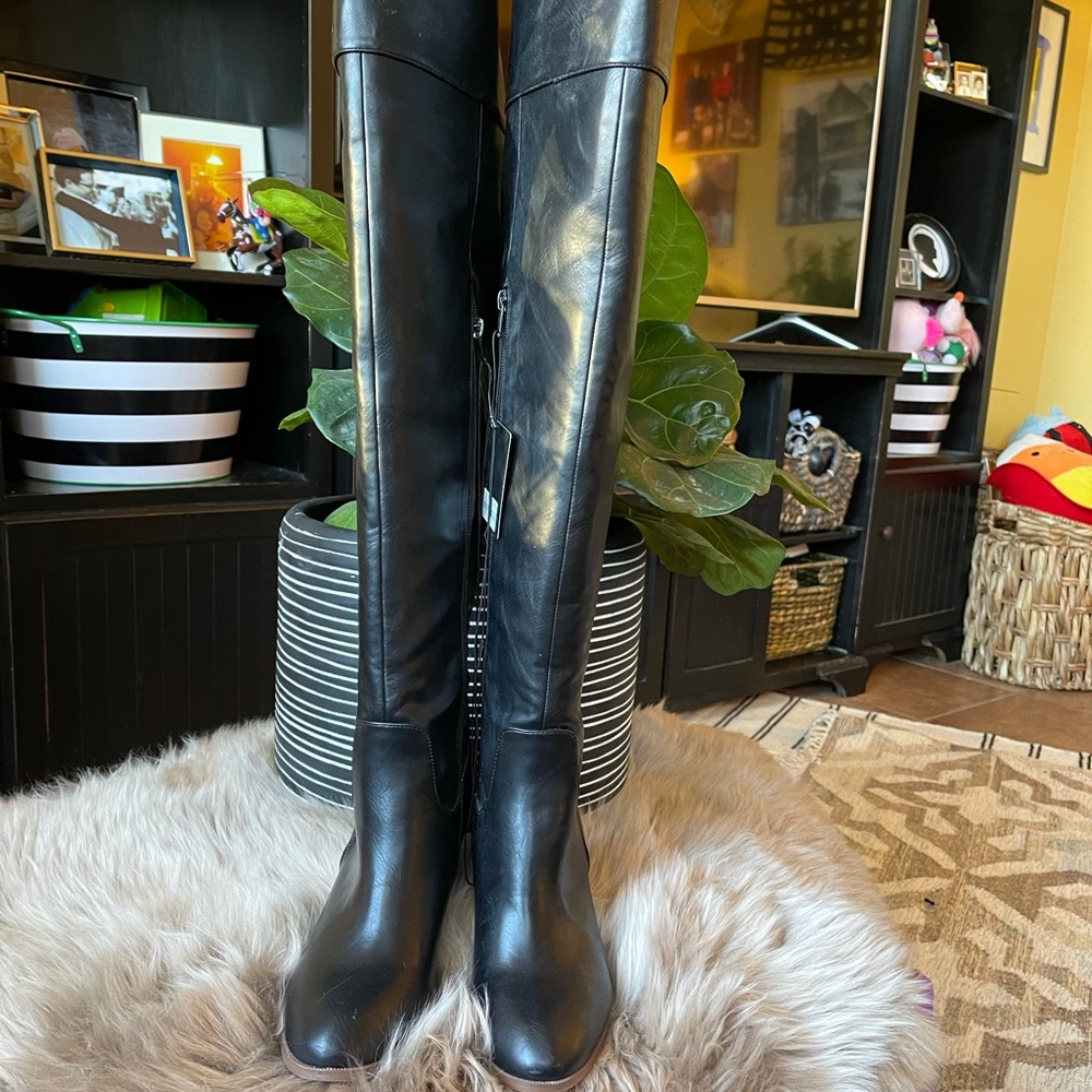 Forever 21 Over the Knee Faux Leather Boots. 10